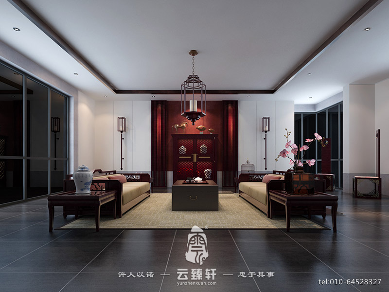 簡約中式設(shè)計客廳