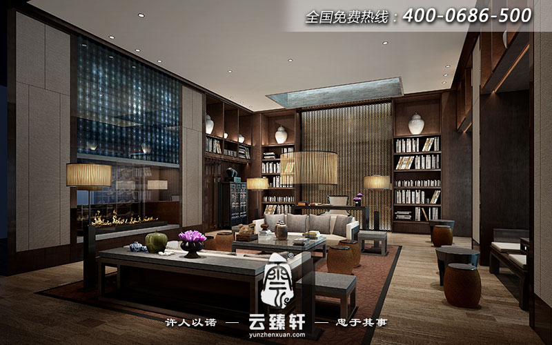 別墅書房設(shè)計(jì)效果圖