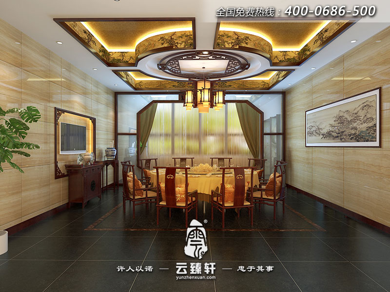 四合院會所餐廳設(shè)計
