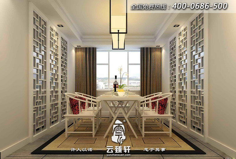 復(fù)式樓的中式簡約餐廳裝修圖片