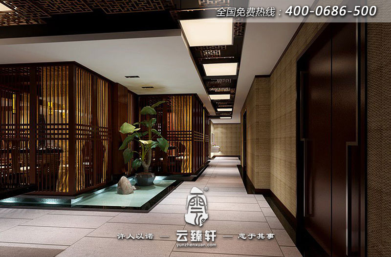 飯店中式走廊設(shè)計效果圖