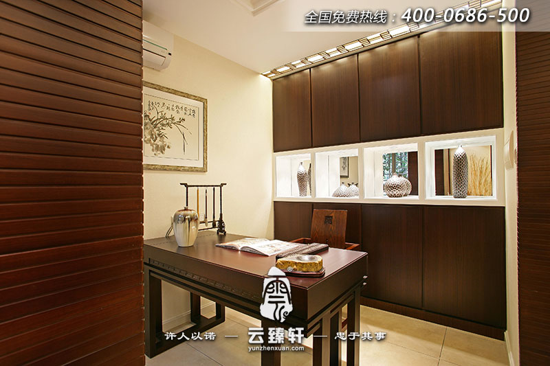 中式書房樣板房設(shè)計(jì)效果圖