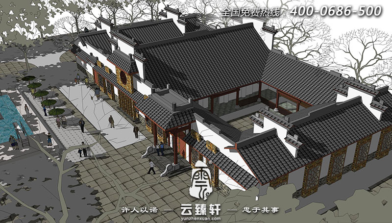兩進(jìn)兩層四合院設(shè)計圖
