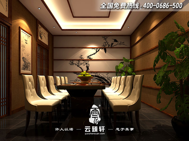中式餐廳空間設(shè)計(jì)效果圖