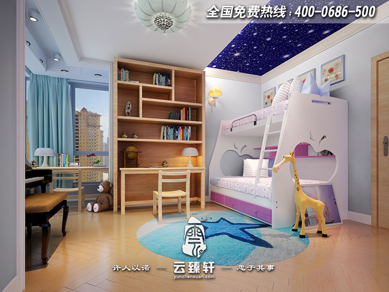 中式兒童房設(shè)計效果圖